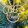 Party Decoration Personalized Christmas Snowflake Ball Custom Laser Cut Baubles Different Name Ornament Tree Wooden Tags