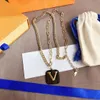 Brand new Charm Pendant Necklace never fade 18K gold plating luxury wedding fashion stainless steel neutral letters hip-hop necklace jewelry accessories gifts X401