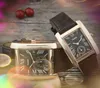 Lovers Couple Quadrato Quadrante Romano Orologio al quarzo Donna Uomo 35mm 28mm Movimento automatico Cinturino in pelle Orologio Vetro zaffiro Orologio da polso super lusso reloj de lujo