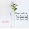 Faux Floral Greenery 12pcs Chá de seda de flor artificial Rosa de 68cm Touch real Bouquet Fake Plant for Home Yarn Wedding Decoration Acessórios J220906