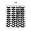 Multilayer Thick Curly False Eyelashes Naturally Soft and Delicate Hand Made Reusable 3D Fake Lashes Messy Crisscross Eyelashes Extensions Eyes Makeup