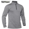 الرجال tshirts tacvasen Springfall Sports Sports سترة 14 سحاب قمم تنفس الصالة الرياضية الجري tirt pullover الذكور Activewear 220913