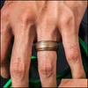 Кольца Band Sile Wedding Ring для мужчин Элегантное доступное 8 -мм резиновые женские группы с скошенными краями.