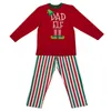 Familjsmatchande kläder Julfamilj Pyjamas barn mamma pappa bomullstryck kläder set Santa Family Pyjamas POGRAPHY Party 220913