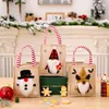 Juldekorationer 2023 Bag Snowman Santa Claus Tote Linen Candy Gift Sacks Xmas For Home Navidad