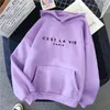 Kadınların Hoodies Sweatshirts Street Giyim Mektubu Baskılı Kadın Sweatshirt Sonbahar Kış Uzun Kollu Külük Kadın Sudadera Mujer