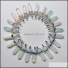 Charms Glass Opal Hexagonal Pillar Charms Stone Handmade Sier Color Pendants For Jewelry Making Wholesale Drop Delivery Dhseller2010 Dhz0P