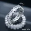 Crystal Ring Cz Zircon Engagement Band Band Rings for Women Men Finger Party Jewelry