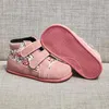 Botas tipiesoes Inverno Sapatos Crianças Couro e Pano Martin Boots Kids Snow meninos meninos moda moda Chaussure Fille 220913