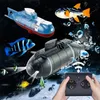 ElectricRC Boats Remote Control Submarine Fish Tank Aquarium Toys for Kids Children Rc Boat Under Water Toy Boy Electric Ship Girl 6 8 Years Old 220913