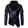 Men's Leather Faux Jackets Autumn European Size Motorcycle Jacket Personality Irregular Punk Coat 220913