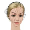 Bandanas Veil Headband PartyAccessories Veils Bridalfascinators Свадебная одежда для волос лицо с мешкоктейлем