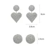 Серьги Fyuan Full Athestone Heart Drop for Women Fashion Shine Crystal Jewelry Gifts