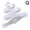 Bälten Rhinestone Bridal for Women Wedding Dress Belt Accessories Party Pearl Crystal Prom Bride Sash Bridesmaid Gift