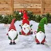 Christmas Decorations Outdoor Yard Sign Metal Gnome Stakes For Xmas Garden Lawn Year 2022 Party Decor