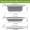 Storage Baskets Folding Cutting Board Multifunctional Collapsible Sink Drain Basket Washable Vegetables Strainer Kitchen Storage Organizer 220912