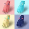 Enfants hiver imperméable gants de neige couleur unie dessin animé oreilles thermique isolé coupe-vent Sport Snowboard Ski mitaines chaudes 0909