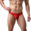 Slip hommes dentelle sous-vêtements Bikini poche bombée pantalon moitié sur les hanches court bref Calzoncillos Gay taille basse Cueca