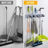 Крючки 3 стили Mop Broom Holder Rack Croank Crowe Want Want Want Mount Herese Hanger с органайзером для инструментов для колесного сада