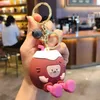 Keychains Cartoon fruit keychain watermelon durian avocado phone holder key chains for woman bag key ring Jewelry pendant Valentine's Gift T220909