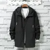 メンズジャケット2022春秋のジャケット男性薄層の男性高品質のカジュアルウィンドブレーカーフード付きコート7xl 8xl