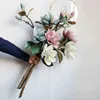 Faux Floral Greenery Artificial Flower Yulan Magnolia Big Size 96Cm Eva Fake Plant Bouquet For Home Wedding Hotel Table Window Decoration Accessories J220906