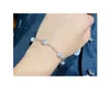 22071905 Bracciale catena gioielli da donna 4 perle akoya grigie 7-7,5 mm argento sterling 925