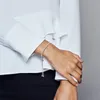Sterling Silber Schlangenkette Slider Armband Frauen Mädchen Hochzeit Schmuck für Pandora Verstellbare Größe Reizarmbänder mit Originalbox -Set