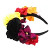 반다 나스 헤드 밴드 플라워 헤어 로즈 데이 디드 (Floral Headpieceparty Mexican Wreath Costumeheaddress hoop po prop 밴드 호의 디자인 헤드)