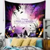 New Halloween Tapestry Bedroom Sala de estar de decora￧￣o de parede Background Ploth Ploth Art Tapestry