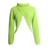 Women's Sweaters 2022 Knitted Slit Herringbone Long Sleeves Cropped Sexy Pullover Turtleneck Sweater Bottoming Top