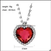 Colliers pendentif Titanic collier le coeur de l'océan diamant chaîne en cristal luxueux pendentif colliers pour femmes Drop Deli Mjfashion Dhhk0