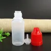 Bouteilles de compte-gouttes en plastique PE 10 ml avec un couvercle à l'épreuve des enfants