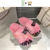 Chanel Вы Luxus pelzige Sandalen Allover Slides Männer Frauen Schuhe grün schwarz weiß rosa beige ebony designer sandale winter innen im Freien Hausschuhe