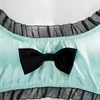 Indumenti da notte da uomo #M-XXL Uomo Sissy Intimo Lingerie sexy Abbigliamento da notte Bowknot Frilly Gilet in raso Girocollo Senza maniche Sfoderato Crop Top