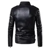 Veste de pilote de moto en faux cuir pour hommes Marque de mode Designer Punk Wind Oblique Zipper Design Coat 220913