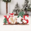 Julekorationer Xmas Hanging Wood Ornaments for Tree Merry Decoration Home Year Gift Craft Supplies 220912