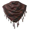 Bandanas taktik unisex scarf 100x100cm çöl ordusu shemagh keffiyeh ile püskül şal boyun kapağı sararlar ekose basılmış