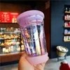 Starbucks mug Aurora star glass 355ml colorful laser dream coffee cup with lid