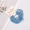 5 pezzi per bambini Simple colorato colorato ad alta elastica corrido di base di base per capelli coreano Sweet Girl Cotail Accessori per capelli a coda di cavallo