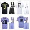 Benzema Men Football Kit 2022 2023 Soccer Jersey Shorts Socks Vini Jr Camaveringa Tchouameni Alaba Hazard Modric