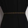 Euroepan Classic Webing PU Metal Taille Kette weiß schwarz schlankes Korsett verstellbare Waisbtand 2024 Design Kleid Cinch Taillengürtel