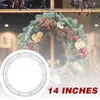 Fiori decorativi ghirlanda natalizia da 14 pollici a filo che produce anelli fai -da -te decorazioni artigianali floreali 2022 Green del Ringraziamento