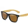 Occhiali da sole 2022 Bamboo Wood Square Brand Design Uomo Donna Rivestimento Specchio Occhiali da sole Retro UV400 Shades Gafas De Sol