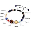 Braccialetti di fascino 9 pianeti pluto universo braccialetti gioielli di moda galassia sistema solare braccialetto per donne uomini