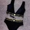 Costume da bagno di vendita caldo dello Swimwear delle donne sexy di modo del bikini Costume da bagno largo di trasporto libero Stile solido del progettista riempito nero medio del vestito dalla bretella