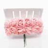 Faux Floral Greenery 12 pcsbag Mini PE Foam Rose Flower Head Artificial Rose Flowers Handmade DIY Wedding Home Decoration Festive J220906