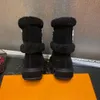 Botas de neve de inverno de alta qualidade Boots de neve retro tridimensional de carta esculpida impressão de camurça de camurça de pele de borracha de borracha de borracha de moda quente botas