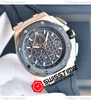 Chêne 44 Miyota Quartz Chronographe Montre Homme Or Rose Noir Texture Cadran Bâton Marqueurs Bracelet Caoutchouc 2022 9 Styles Chronomètre Montres Swisstime H8