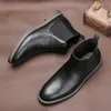 Stövlar 4046 MEN LÄDER CHESEA Släpp Bekväm avslappnad toppkvalitet Handgjorda skor för män #KD5232 220913